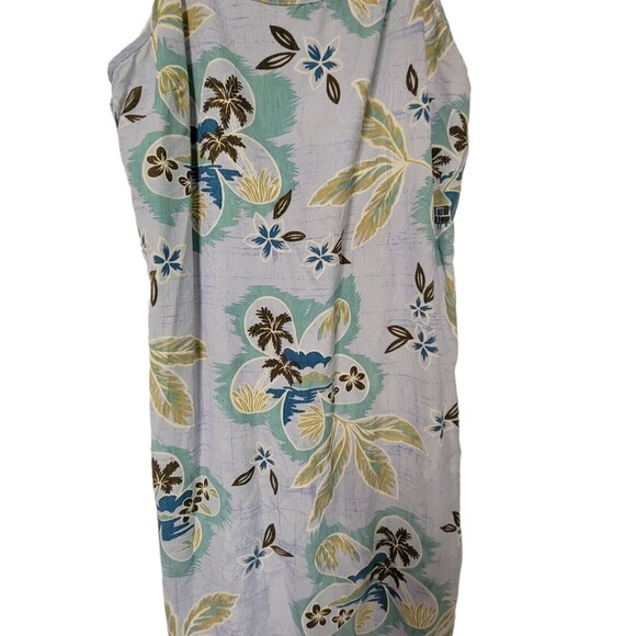 TOMMY BAHAMA DRESS 100% Silk Dress Tropical Blue Size 10 - Picture 3 of 7